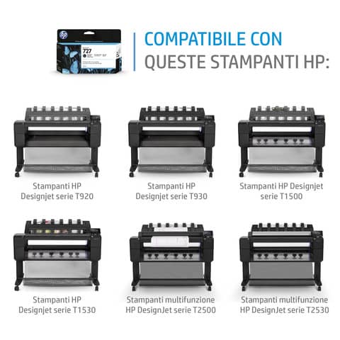 Cartuccia inkjet 727 HP grigio  F9J80A